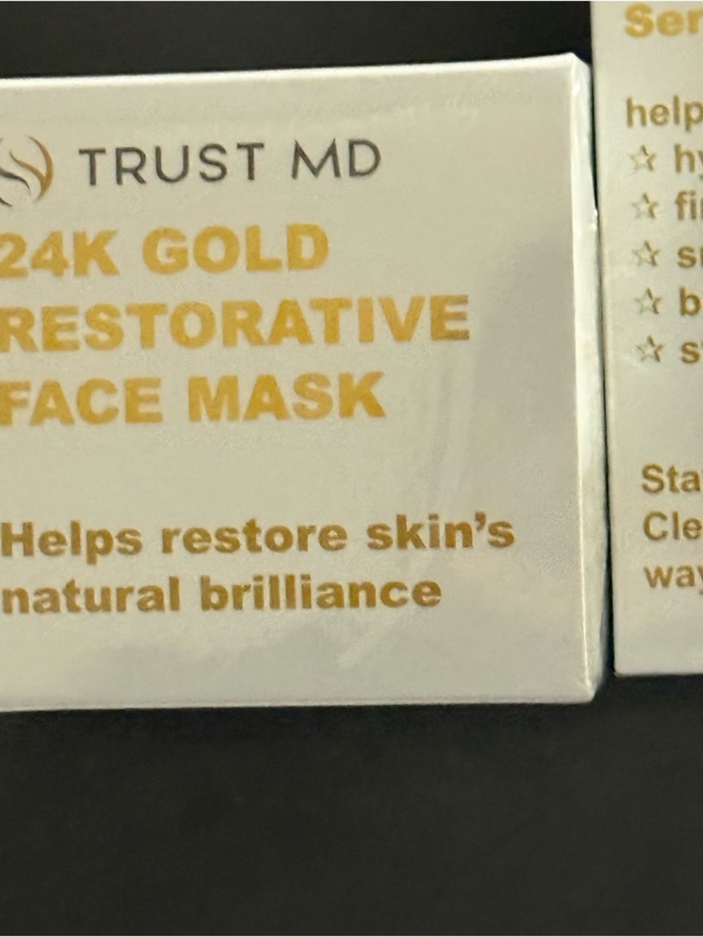 TRUST MD 24K Gold Face Cream, Face Mask & Peptide Serum Skincare Set - Picture 2 of 12